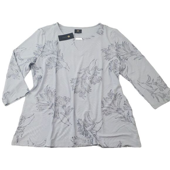 JM Collection Keyhole Jacquard Hardware Top Silver Gunmetal Combo S - Picture 2 of 3